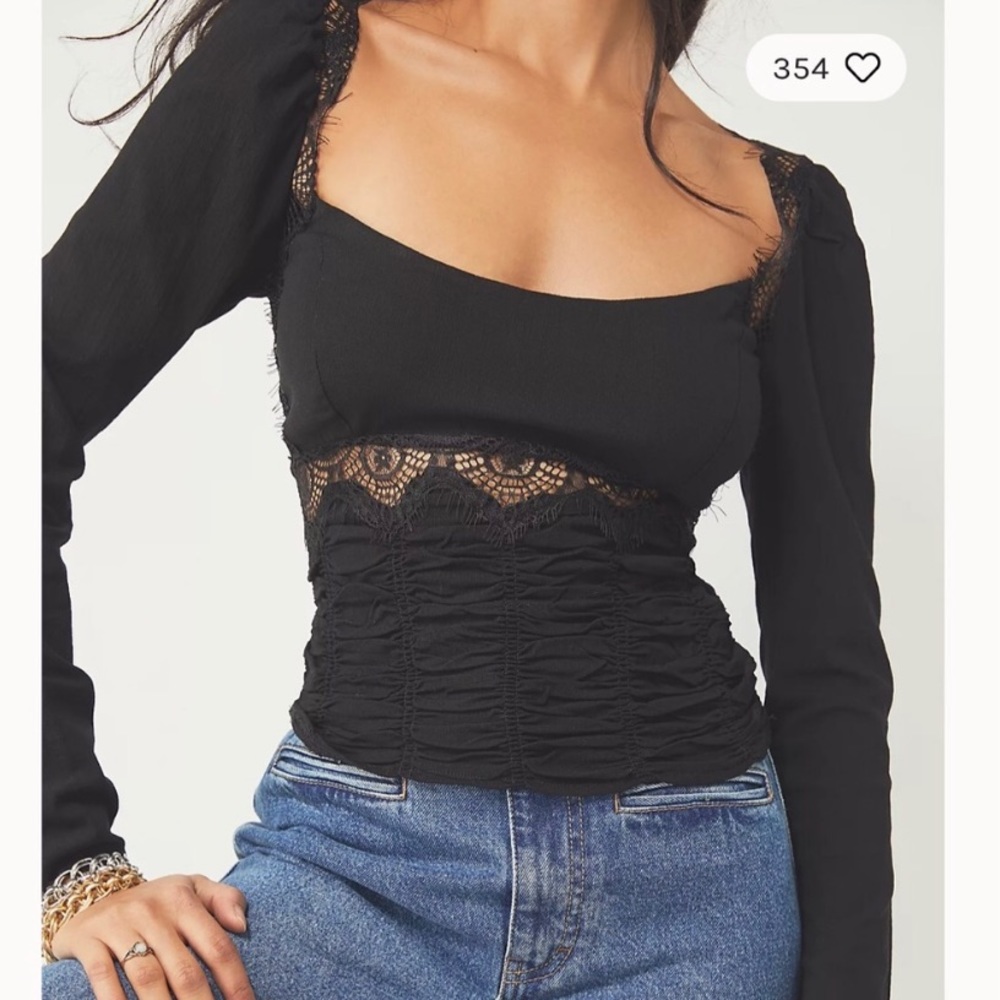 Free People On Point Lace Top